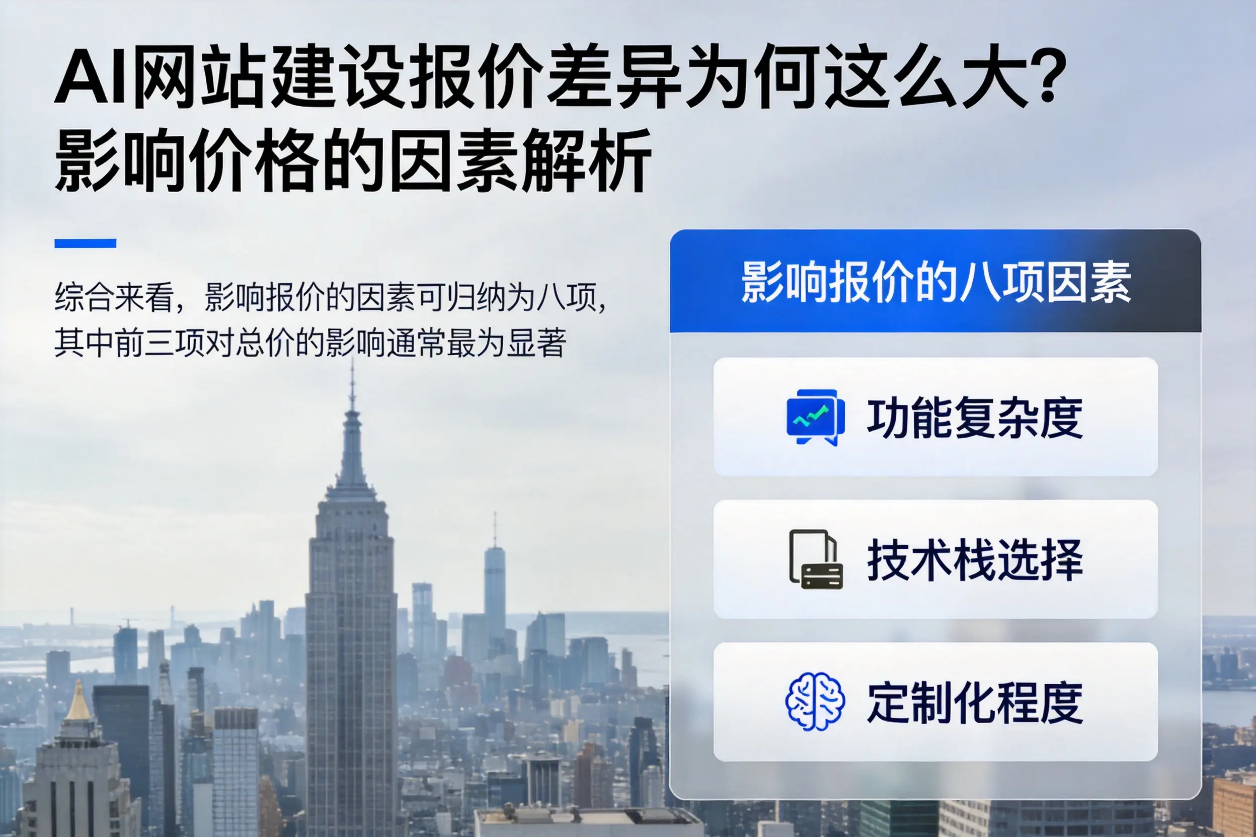朝阳AI网站建设报价差异为何这么大？影响价格的因素解析