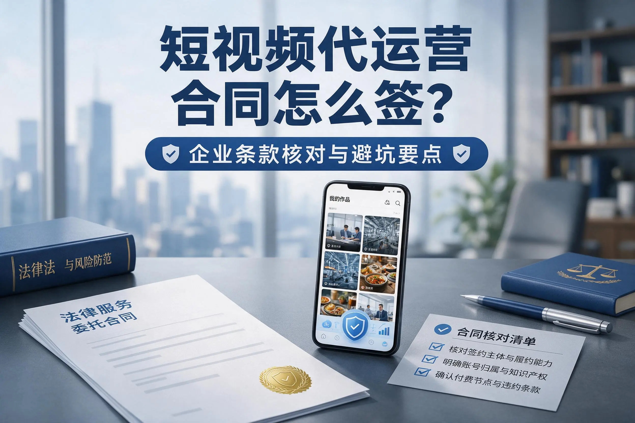 短视频代运营合同怎么签？朝阳企业条款核对与避坑要点