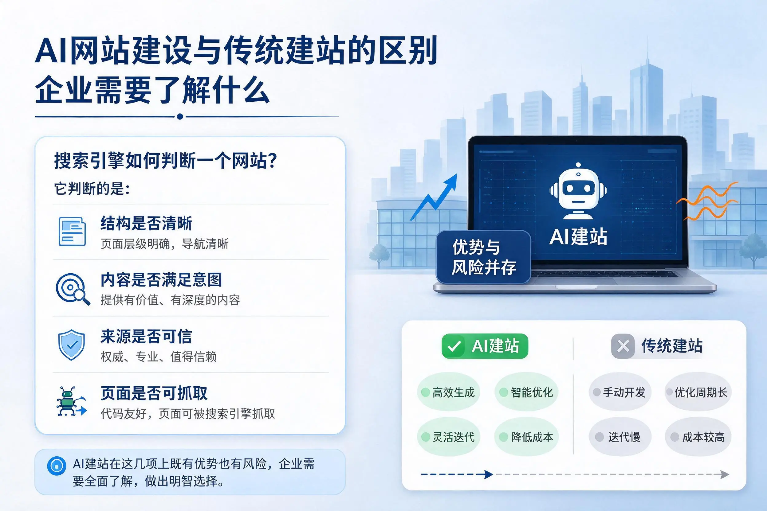 AI网站建设与传统建站的区别，朝阳企业需要了解什么