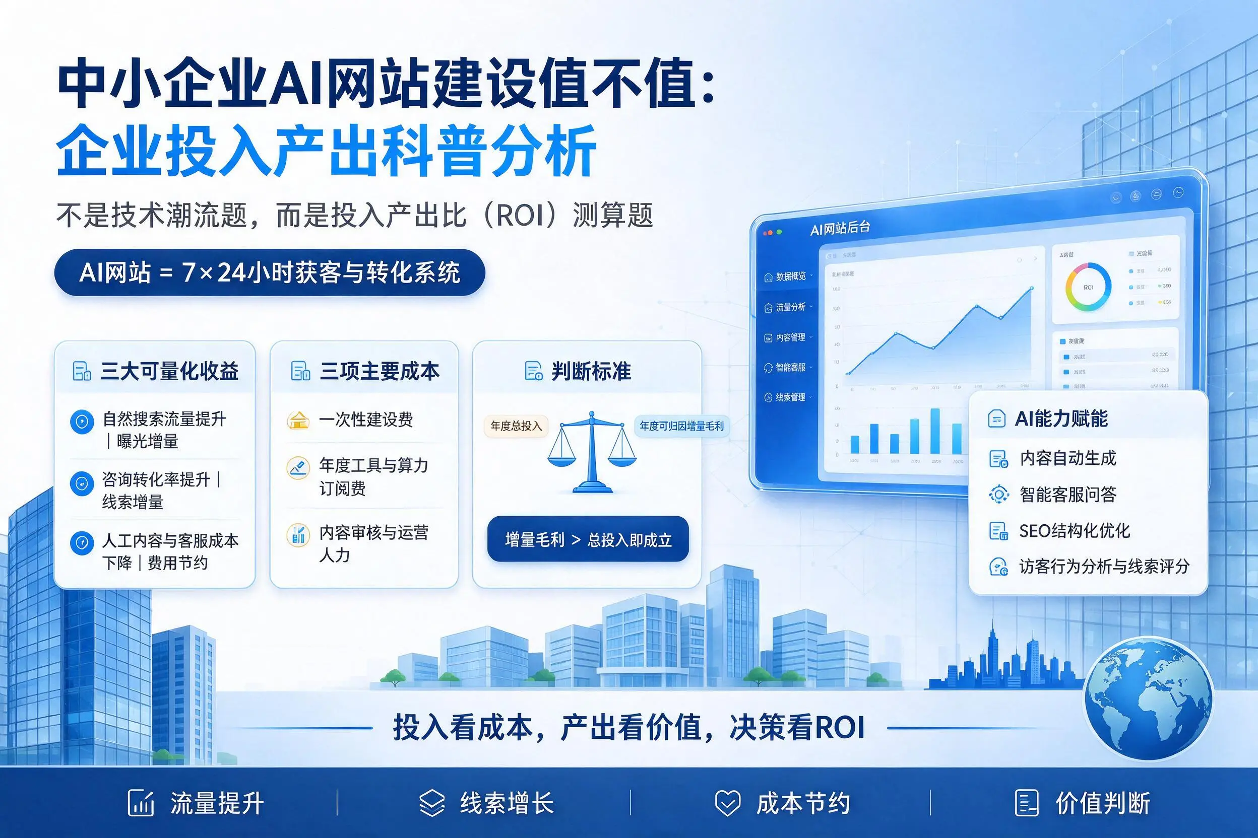 中小企业AI网站建设值不值:朝阳企业投入产出科普分析