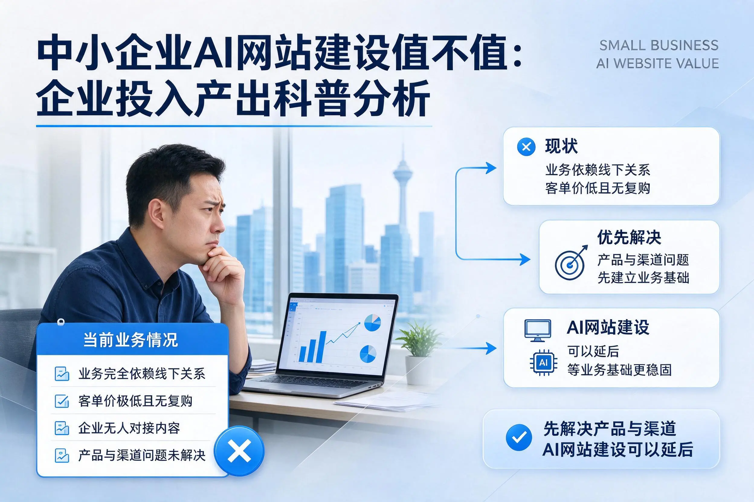 中小企业AI网站建设值不值:朝阳企业投入产出科普分析