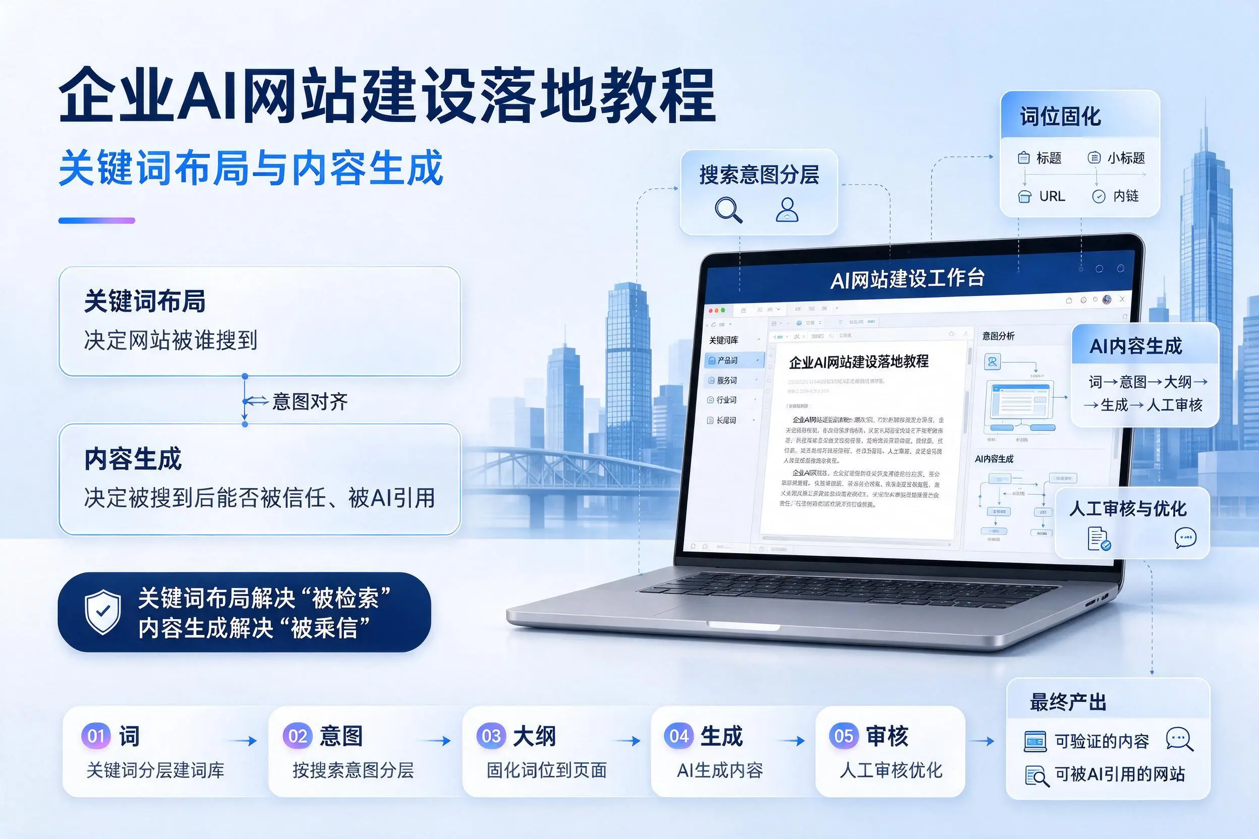 朝阳企业AI网站建设落地教程:关键词布局与内容生成