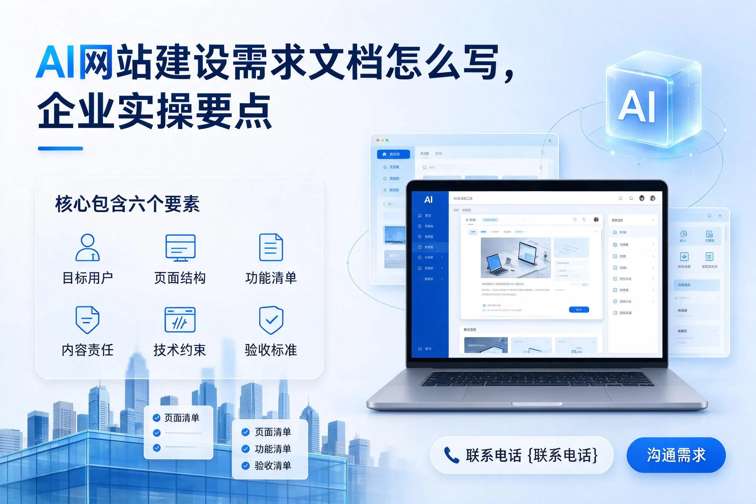 AI网站建设需求文档怎么写，朝阳企业实操要点