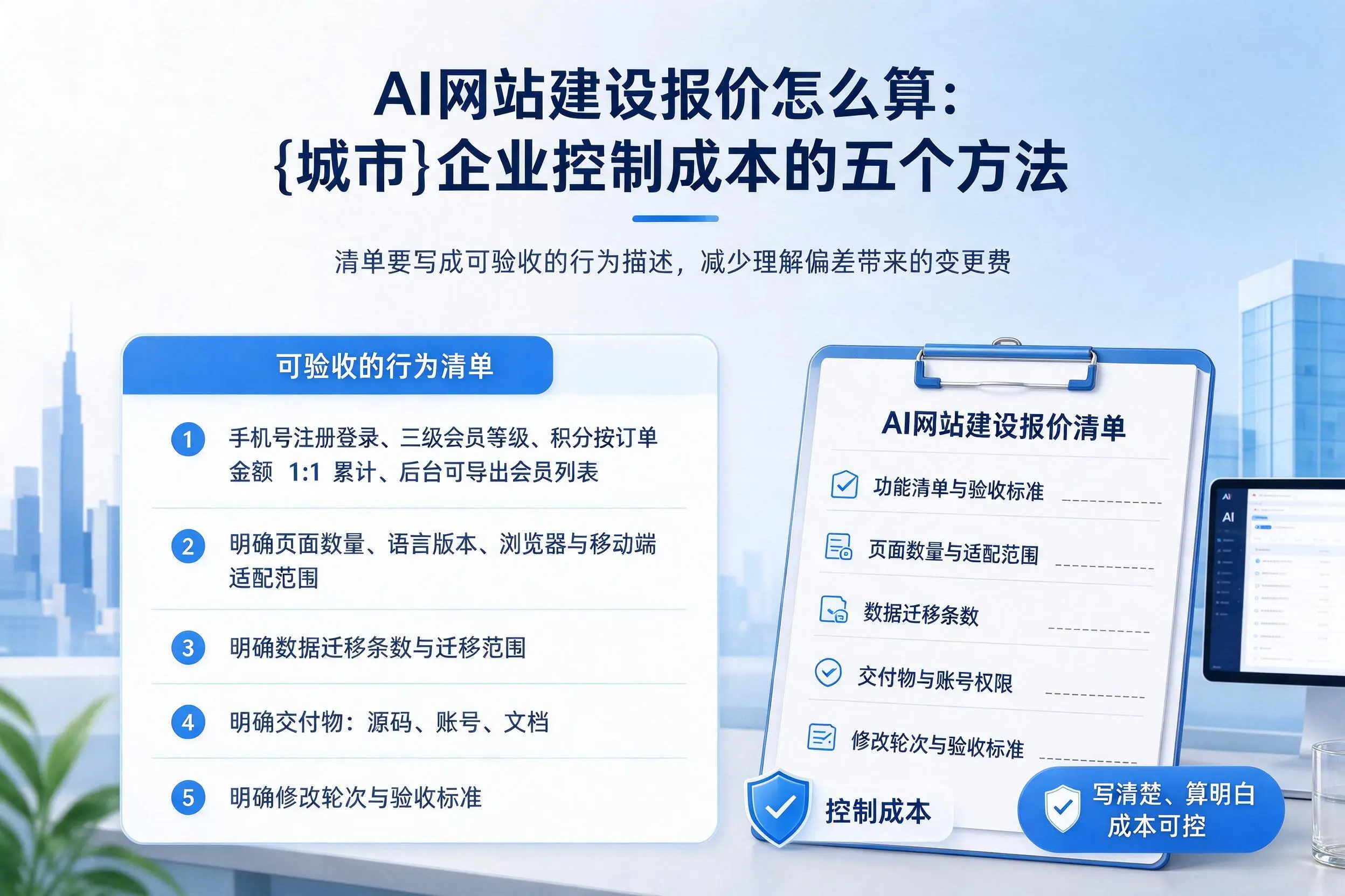 AI网站建设报价怎么算：朝阳企业控制成本的五个方法